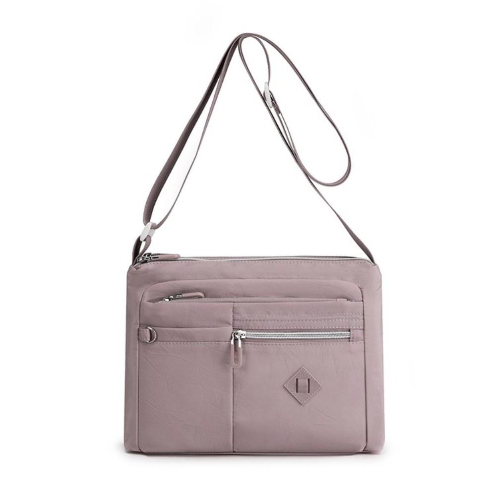 Women Multi Pocket Large Capacity Nylon Crossbody Bag with Adjustable Strap for Daily Commute
