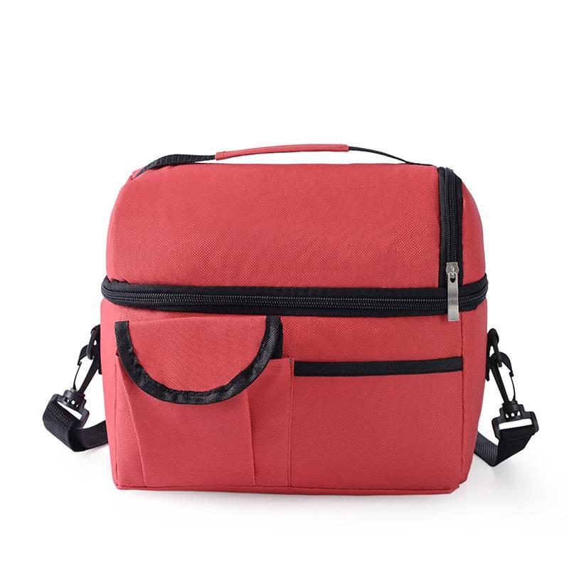 

Плечевая Изолированная Портативная Сумка Тоут Коробка для Пикника для Хранения Термо Ланч-Бокс Холодильник Red