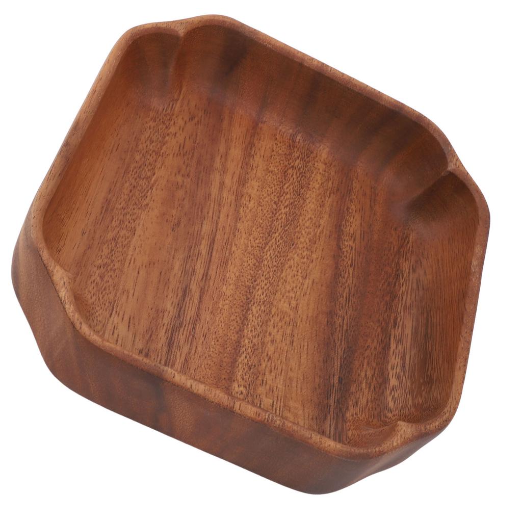 Träbrickor Serveringsfat Miljövänliga Multifunktionella Brickor Heminredning för Sallad Dessert Frukt