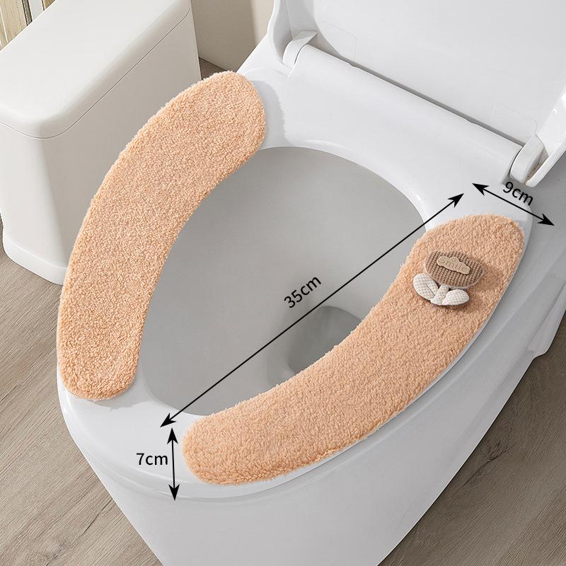 

Soft Furnishing Non Slip Thick Warm Plush Toilet Seat Cushion Cover