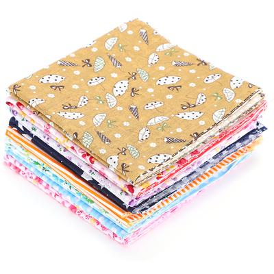 56 Stück Quadratische Baumwollstoffe 25x25cm Nähstoff Blumendruck Haushalt Handarbeit DIY Zubehör