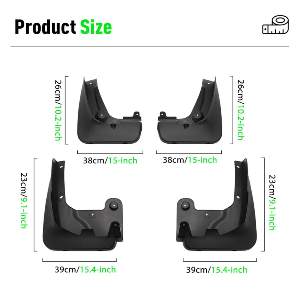 4PCS Car Mud Flaps Splash Guards Mudguards Car Mud Flaps Compatible with BMW X3 F25 2014 2015 2016 2017