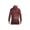 Nike Alphabet Print Zip Hoodie Jacket Men Tops Brown DQ6519-652