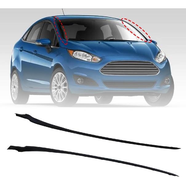 FZJDSD Modanatura Trim Montante Anteriore Sinistro e Destro Parabrezza AE8Z5403136A AE8Z5403137B Compatibile con Ford Fiesta 2011 2012 2013 2014 2015 2016
