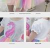 2025 New Summer Rainbow Princess Dress for Girls - Stylish and Trendy Children's Clothing