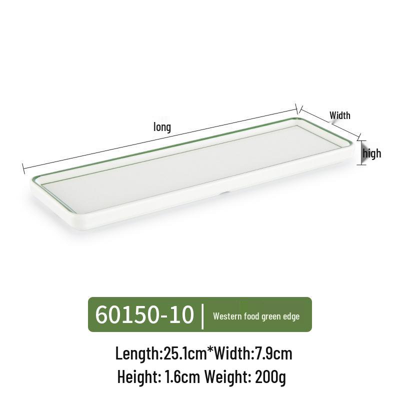 Melamine Rectangular Plate for Sushi, Sashimi & Desserts - Creative Imitation Porcelain Design for Restaurants