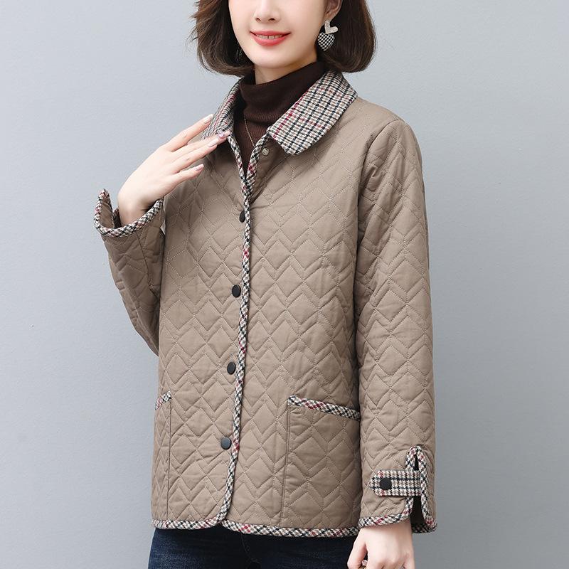 Mom's 2024 Fashionable Winter Cotton Coat for Middle-aged Women - Loose, Lightweight, and Padded Jacket