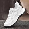 Elevator Shoes Men 6cm 8cm Lifting Leather Shoes White Black Platform Male Sneakers Hidden Height Increase Sports Casual Shoes