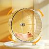 Silent Transparent Hamster Running Wheel Printed Design Small Animal Cage Accessories Suitable for Dwarf Rats And Other Pets