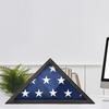 American Flag Display Case Wooden Triangle Flag Holder Smooth Edge Burr Free Rustic Wall Mounted Flag Box Memorial Flag Holder