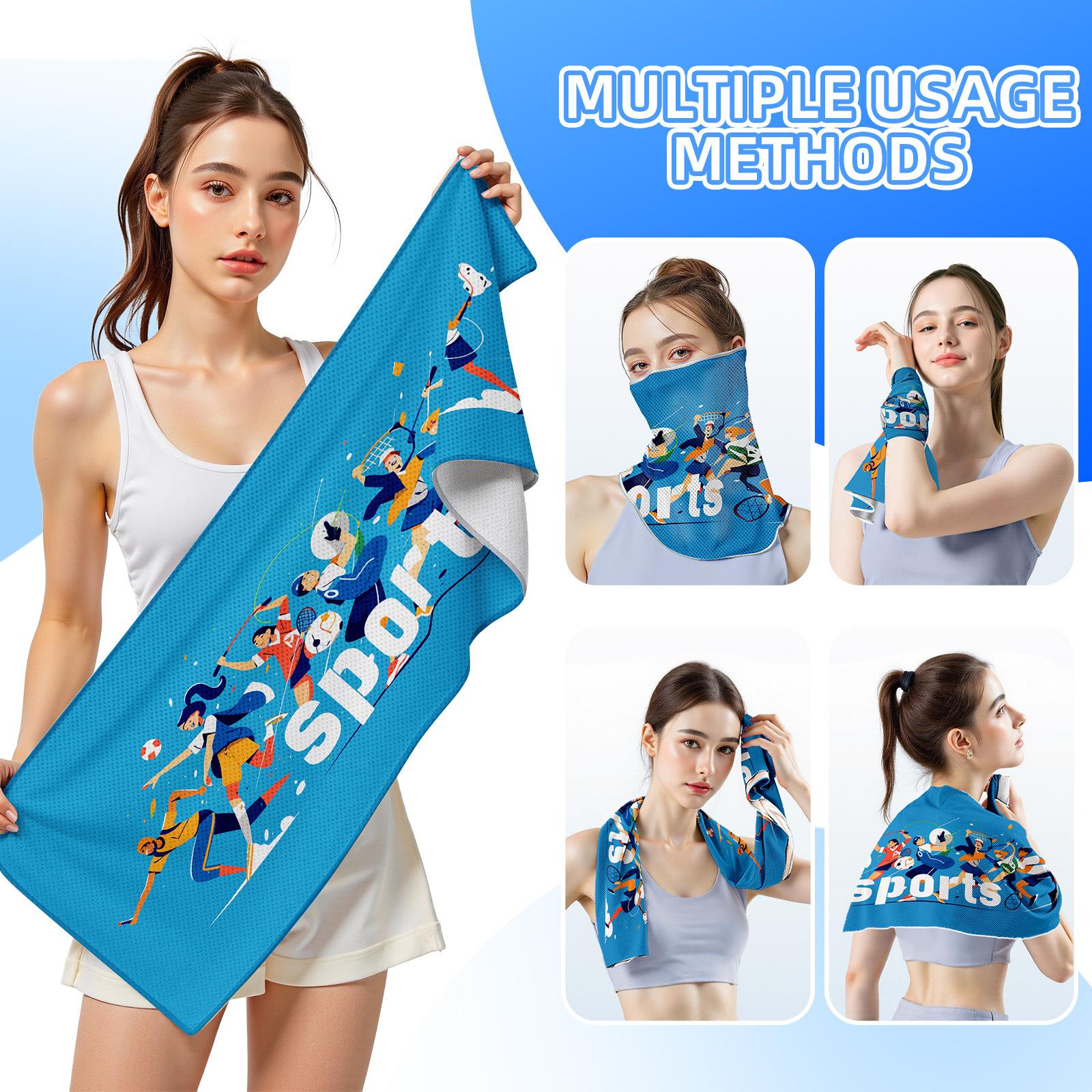 

Latest Cooling Towel For Gym & Sports, Instant Cold Feel Ice Towel, Quick Dry Chilly Towel For Men Women, Workout, Running, Yoga
