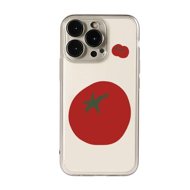 Creative Big Tomato iPhone17Promax Mobile Phone Case Personalized Application Apple 16promax Space Case 15