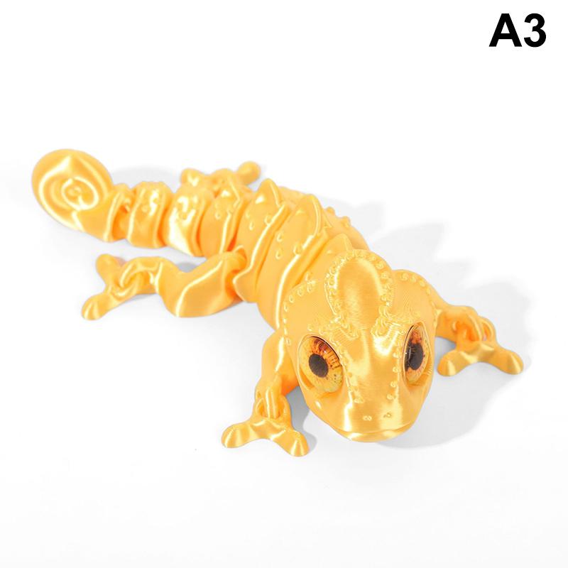 3D-utskrift Kameleonfigurer Multi-ledd Bevegelig Simulering Øyne Drage Ornament For Hjem Tilbehør Barn Gaveleker