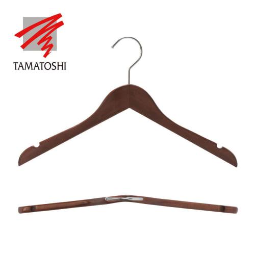 Tamatoshi Wooden Hangers, 360-Degree Rotating, Made of Natural, High-Quality Wood, for Shirts, Jackets, Coats, Kimonos, Stylish, Store Storage, Slim F
