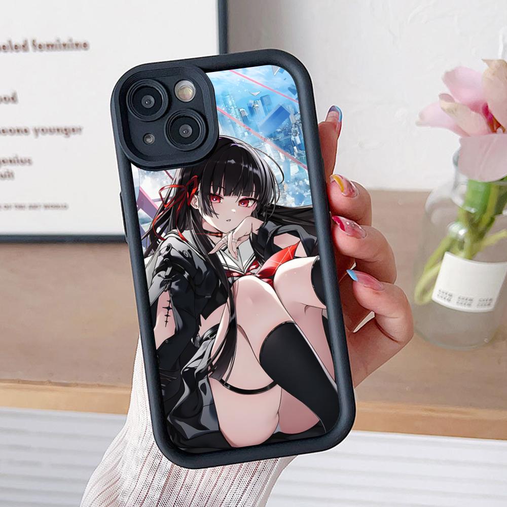 Wuthering Waves Chisa Handyhülle für iPhone 17 16 15 14 13 12 11 Air Pro Max Plus Schwarze Weiche TPU Stoßfeste Hülle