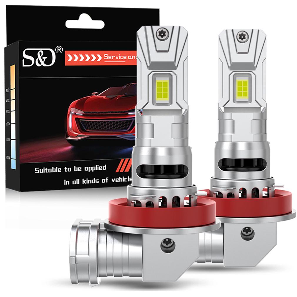 2Pcs 32000LM H7 LED Headlight Bulbs Mini Turbo H11 LED H4 H8 9005 HB3 9006 HB4 70W Car Fog Light Hi Lo Beam Headlamp Auto Plug&Play Lamp 6500K White