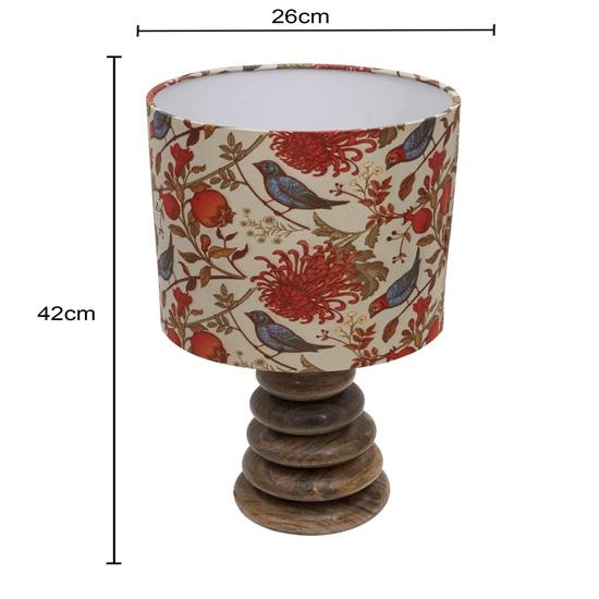 42 cm Wood Table Incandescent Lamp Rustic Bedside Desk Nightstand Lamp For Bedroom Living Room Office Decor Bulb not included