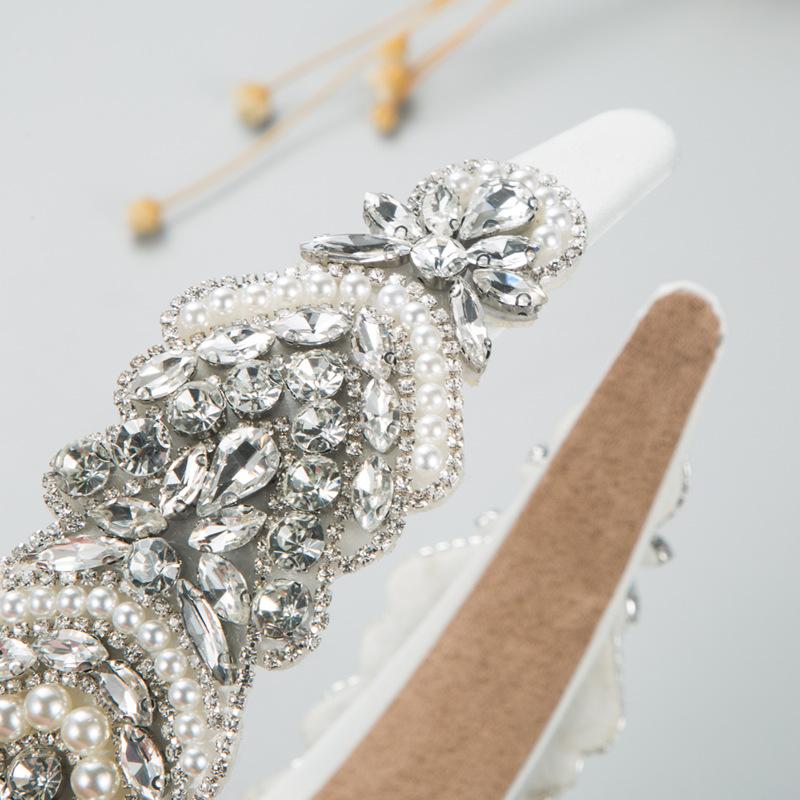 Women's Vintage Headband Palace Pearl Tassel Bangs Hairhoop