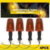 4PC Rear Turn Signal Light Lamp For Yamaha TW200 XT225 XT250 FZR400 XT600 XJ600S