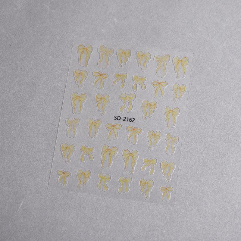 3D Ballet Bow & Ribbon Nail Stickers - DIY Nail Decals & Embossed Ornaments
