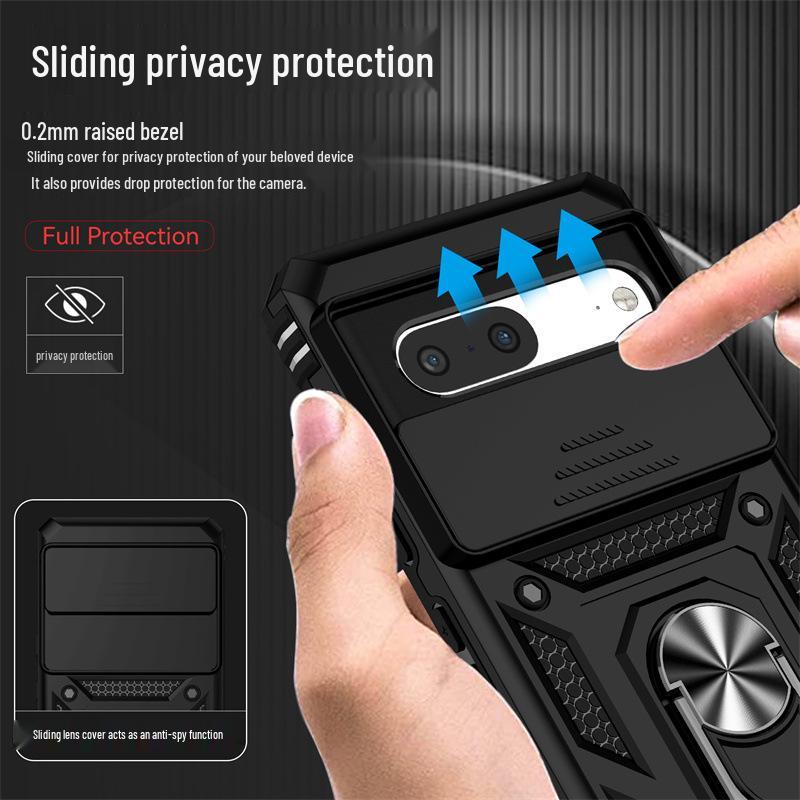 Google Pixel 9 Pro Magnetische Sturzsichere Hülle mit Ringständer