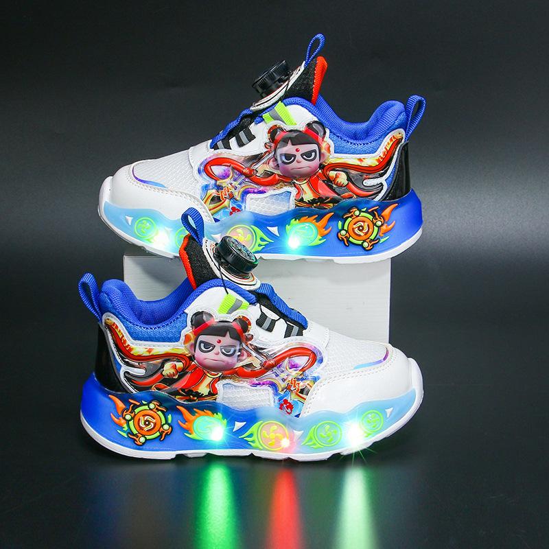 

Nezha children s shoes, new summer model, mesh breathable children s sports shoes, versatile soft-soled boys shoes for toddlers and young children 36Inner Length22.7cm