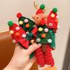 1/2PCS Christmas Themed Elastic Hair Ties for Women Spiral Design with Snowflake And Candy Cane Charms Colorful Holiday Gift