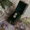 925 Sterling Silver French luxury Inlaid Zircon Stud Earrings for Women Hypoallergenic Cute Flower Jewelry Gift
