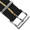WatchGecko Swiss Quality Military Nylon Watch Band Stylish Durable Black Beige 20mm [WatchGecko] - - - & -