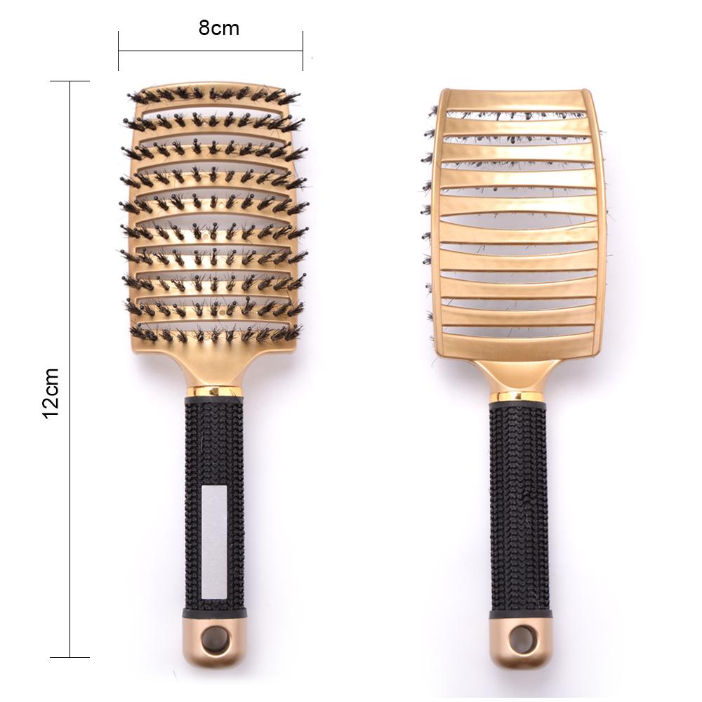 Girls Hair Scalp Massage Comb Hairbrush Bristle Nylon Women Wet Curly Detangle Hair Brush for Salon Hairdressing Styling Tools