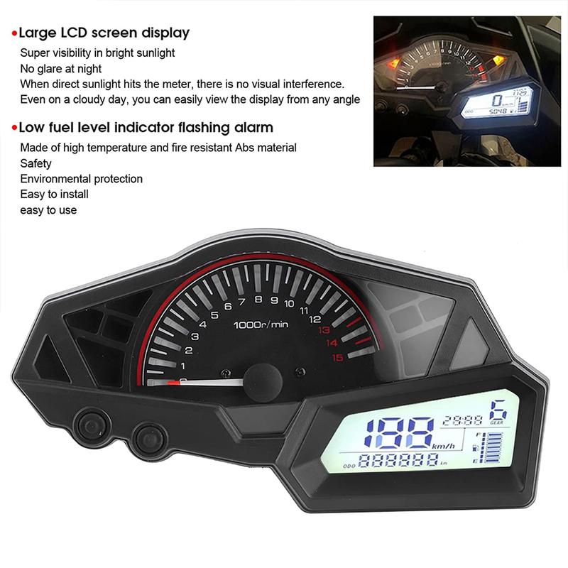 Motorcycle Speedometer Motorcycle Gauges Gauges Speedometer For Ninja 300 Durable Easy To Install