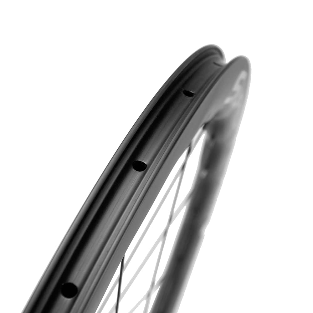 SUPERTEAM Tubeless Disc Brake Road Bike Wheelset with 25mm 700c Carbon Wheels 45/50/65mm (45/25mm)