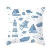 Polyester Pillowcase Peach Leather Velvet Cushion Cover Marine Life Seahorse Octopus Printed Pillowcase Car Cushion