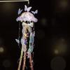 Organza Lantern Handmade Jellyfish Lantern Luminous Dreamy Style Butterfly Lamp Glowing Beaded Tassel Handheld Light Kids Craft