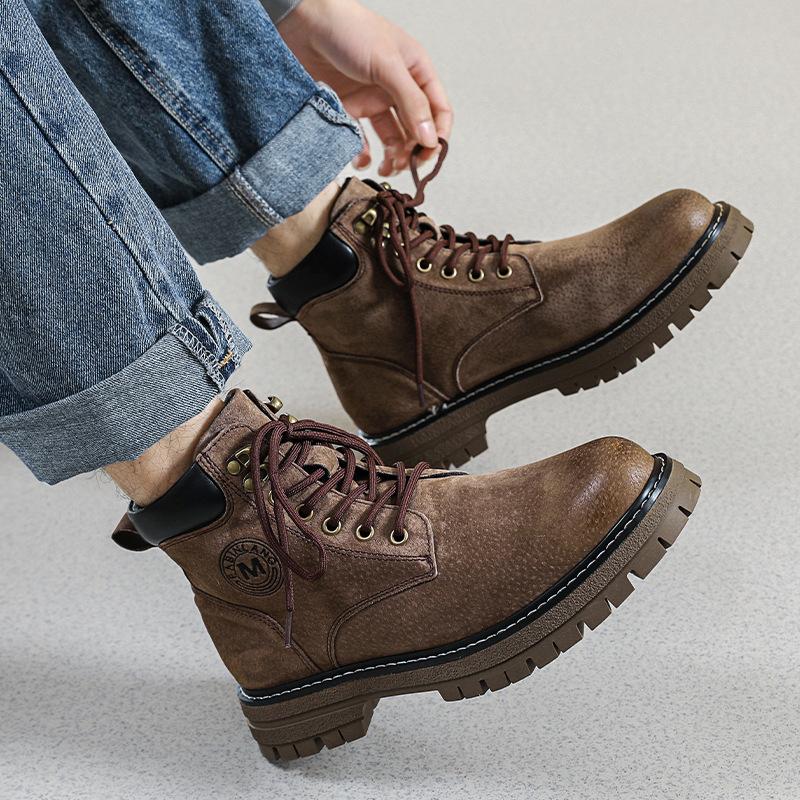Martin Boots New Spring and Autumn Chinese Help British Breathable Trend Retro Casual Tooling Boots 2025 Direct Sales 6000-F