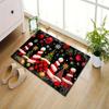 Festive Christmas Decorative Carpet with Santa Claus Design, Durable  Crystal Velvet Area Rug for Living Room, Hallway,