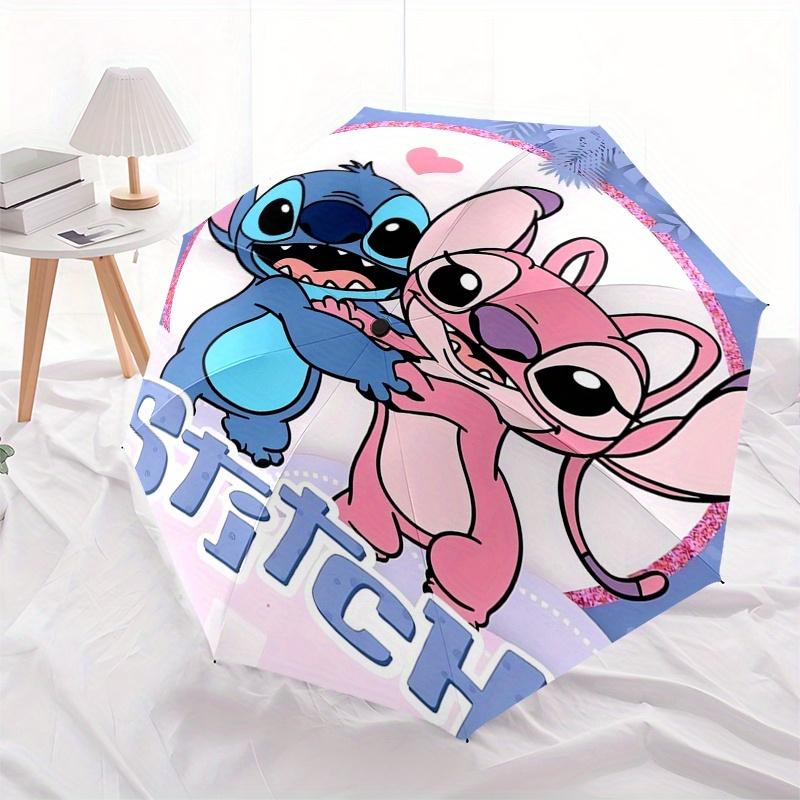 1pc Stitch,Lilo Automatic Folding Umbrella: Compact 8-Bone Design Cartoon Outdoor Travel Companion, Business Umbrella, Christmas Valentine's