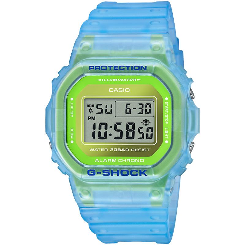 CASIO Men G-SQUAD Series Gray Watch DW-5600LS-2PR DW-5600LS-2PR Turquoise Watch Case