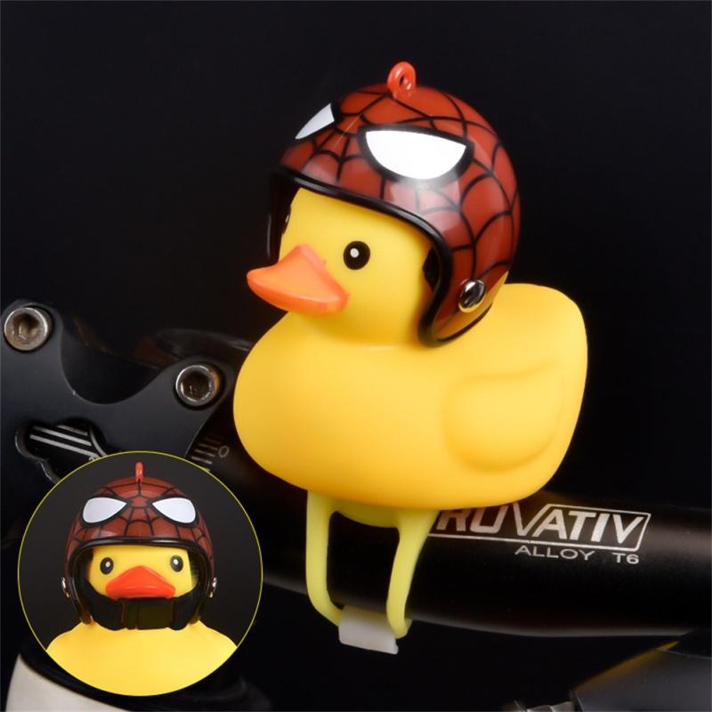 Fahrrad Enten Klingel Mtb Rennrad Motor Helm Fahren Radzubehör mit Licht