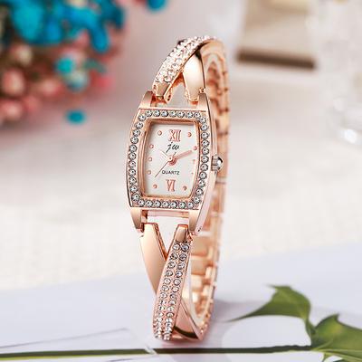 Bracciale da Donna Orologio Romano al Quarzo Orologio da Polso Ricoperto di Strass