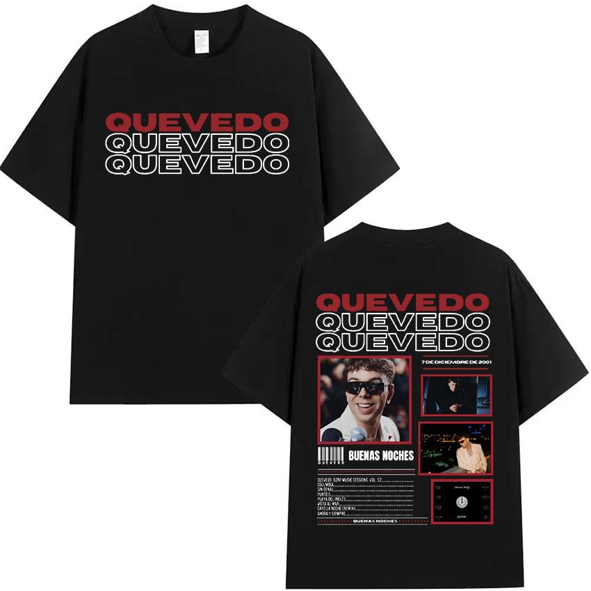 Rapper QUEVEDO Tour 2025 Graphic T Shirt Men's Retro Breathable High Quality Fashion T-shirt Man Retro Cotton T-shirt Streetwear