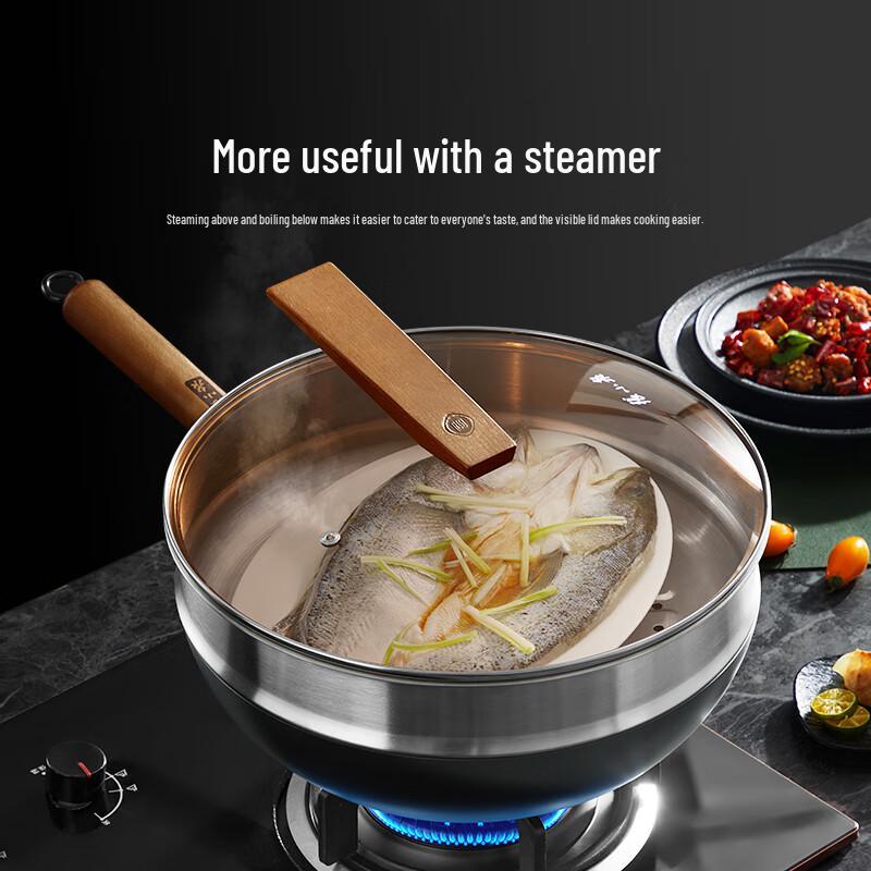 Zhang Xiaoquan 32cm Ceramic Cast Iron Wok