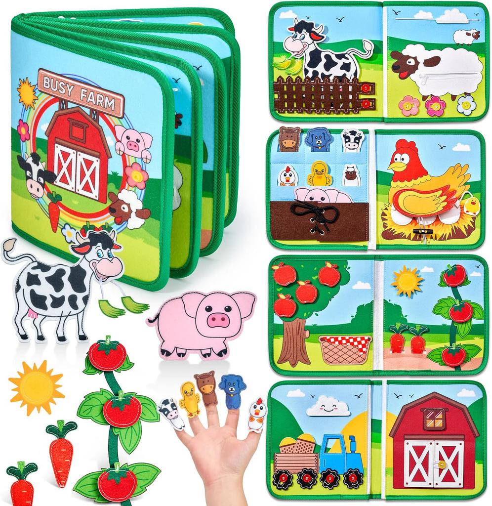 Babyspielzeug Weiches 3D Stoffbuch Erstes Buch Montessori Säugling Frühe Farbe Kognitive Lernspielzeuge Erlernen grundlegender Lebenskompetenzen Spielzeuge