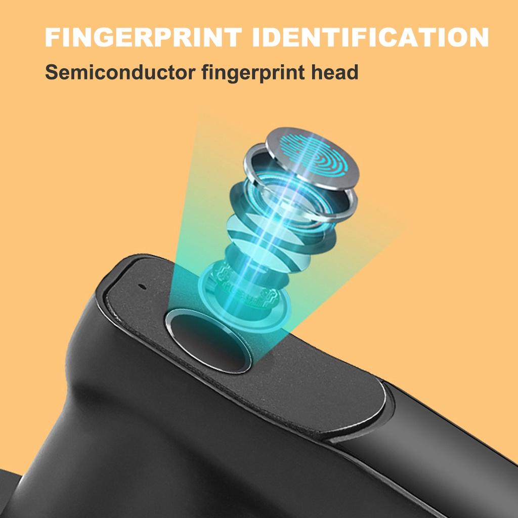 Schwarzes Fingerabdruck-Türschloss Keyless Entry Sicher Zuhause Biometrisches Fingerabdruck Elektrischer Griff Türschloss Smart Home Türschloss