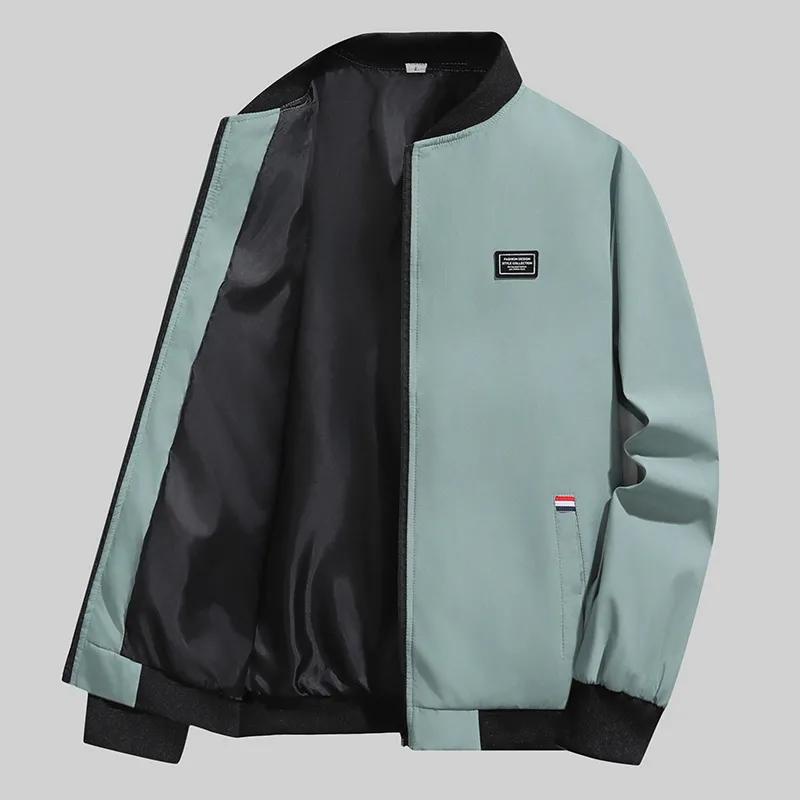 Man Leisure Jacket Spring Autumn Solid Color And Comfortable Zipper Style  Windproof Jacket