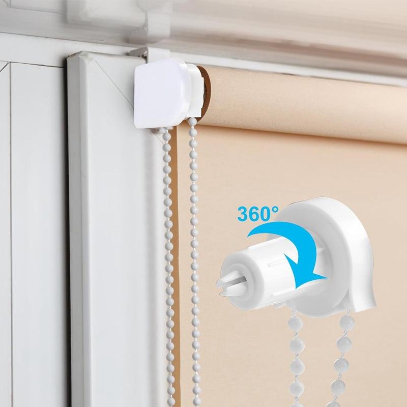 1/2 Set Roller Blind Fittings 17mm Roller Blind Brackets with Beaded Chain Curtain Roller Accessories for Blinds Repair