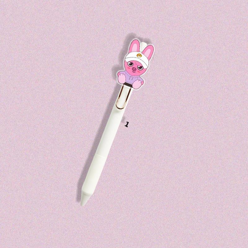 Stray Kids SKZOO Character Acrylic Clip Retractable Ballpoint Pen, Cute Cartoon Kpop Stationery for STAY Fans CHANGBIN