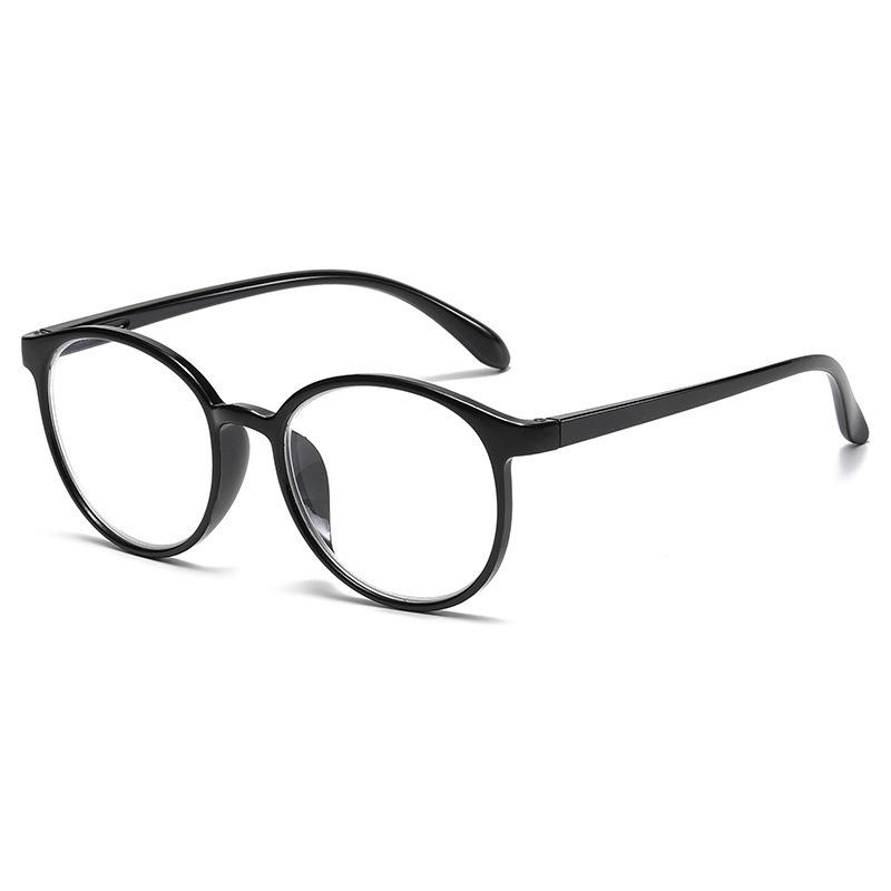 Anti-Blue Glasses Women'S Flat Glasses Plain Glasses Frame Retro Large Frame With Degree Frame Myopia Finished Glasses