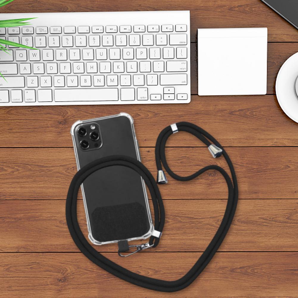 150cm Universal Adjustable Phone Lanyard Anti-lost Lanyard Strap Detachable Neck Cord Phone Safety Tether Keychain Chain Rope