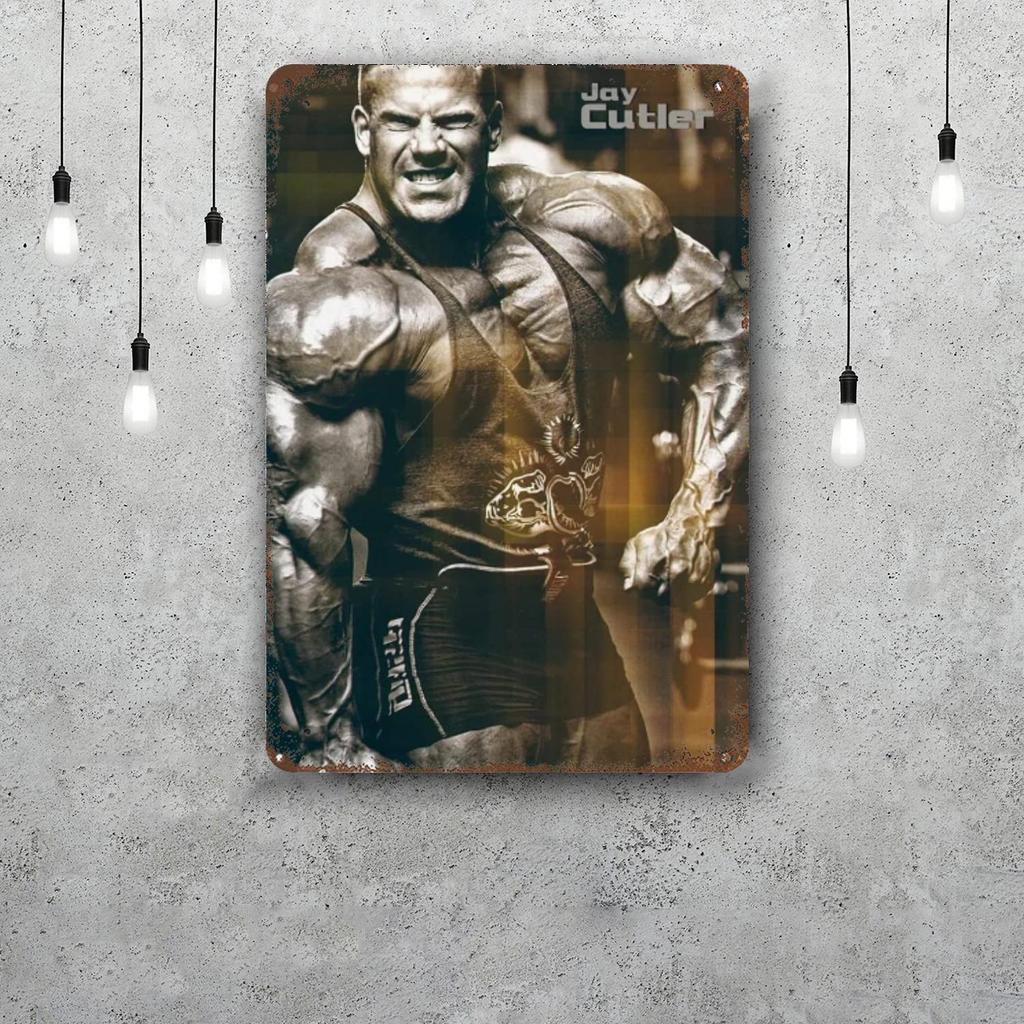 Jay Cutler Bodybuilder Vintage Metal Tin Signs Posters Decor Retro Metal Plaque Wall Art Decor for Garage Bar